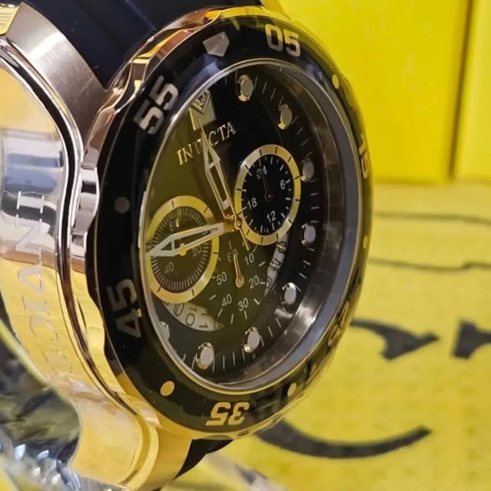 Invicta Pro Diver Chronograph Black & Gold – 100M Men’s Watch